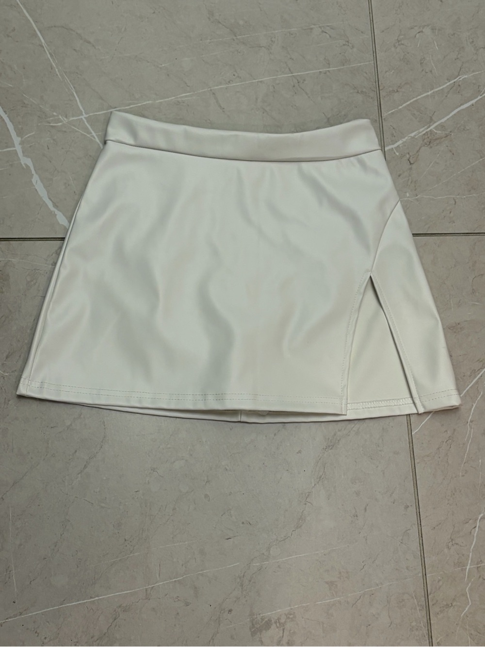 New with Tag Faux Leather Skort with Slit